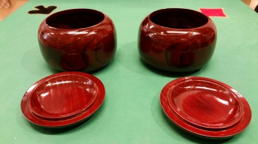 Stained wooden bowls